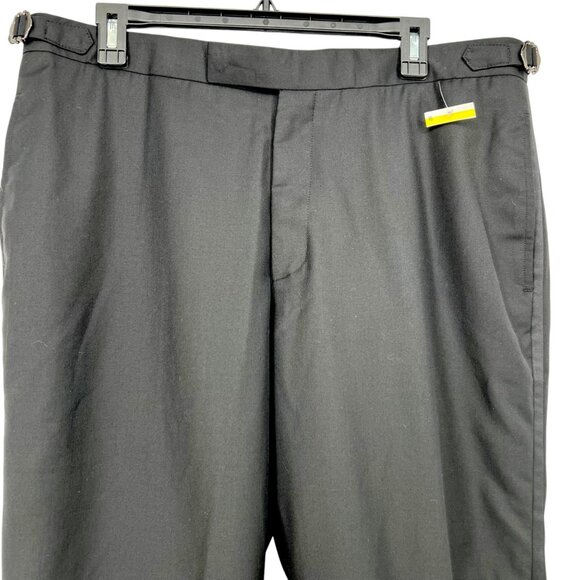 Knot Standard Mens Dress Tuxedo Style Pants Black Waist 36 Unhemmed NWOT - Picture 3 of 12